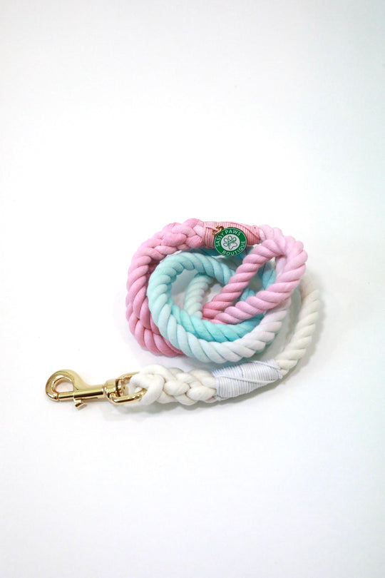 ombré rope leash | frosted pink