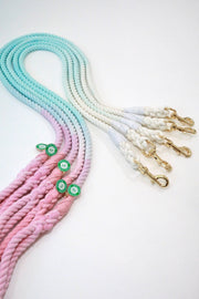 ombré rope leash | frosted pink